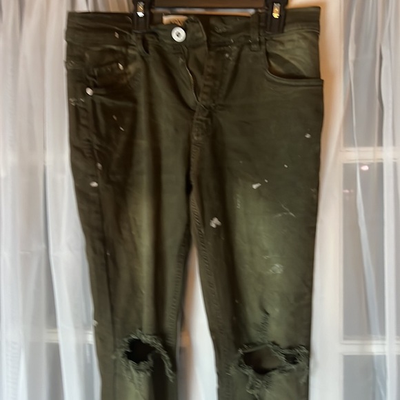 KDNK 114 14 11 Jeans Men’s M32 With Paint Splash Busted Knees - Picture 2 of 10